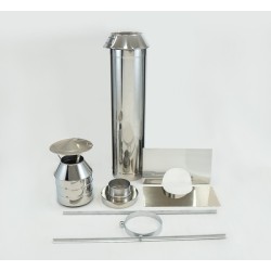 Vertikaalse isoleeritud roostevabast terasest korstna komplekt Ø 80/180 mm - 1 meetrit